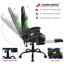 Footrest Gaming Chair with Lumbar Pillow Massage Function-58299369