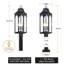 Lampadaire d'extérieur de style crépuscule à aube 3 lumières Yosiel 24 po Traditional