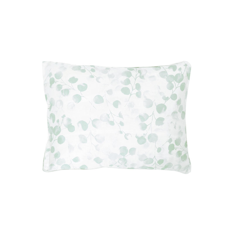 Rosée sauge Euro sham, Green; White, Rosée sauge, Boudoir