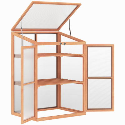 Wooden Cold Frame Small Mini Greenhouse Cabinet For Outdoor And Indoor