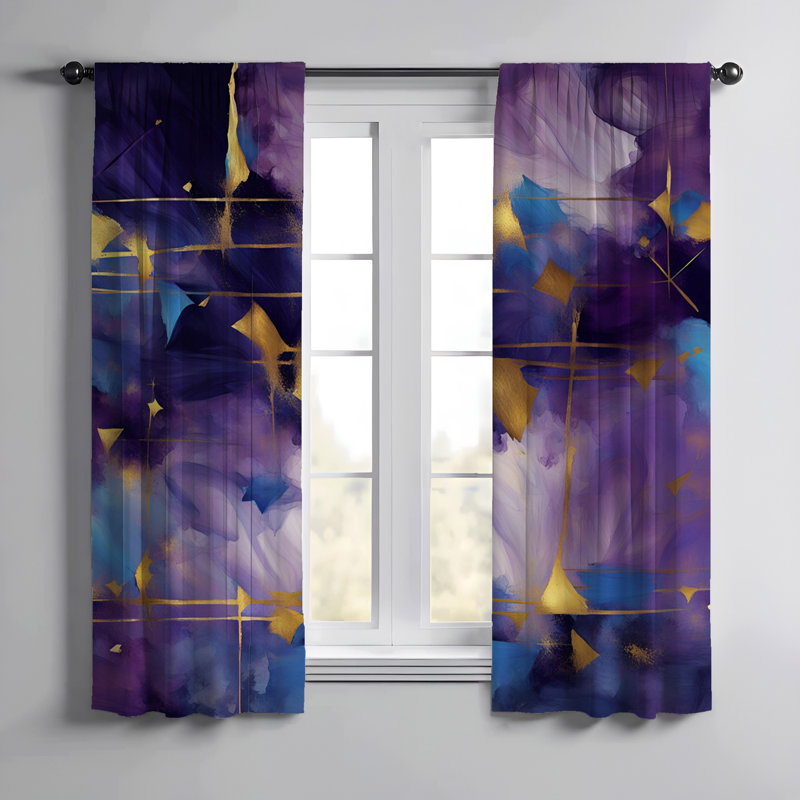Paire de rideaux semi-transparents en polyester Samerra, L 40 po x L 61 po