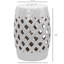 Tabouret de table blanc en céramique 13 po x 18 po