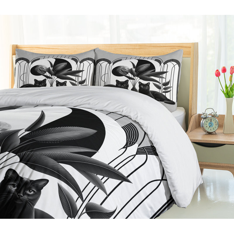 Cat Duvet Cover, Queen Duvet Cover + 2 Standard Shams
