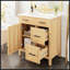 Meuble-lavabo en bois 30 po avec portes à fermeture en douceur, tiroirs et tablette réglable