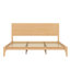Lit plateforme Mid-Century moderne en bois avec support en lattes de bois-579915372-579915365