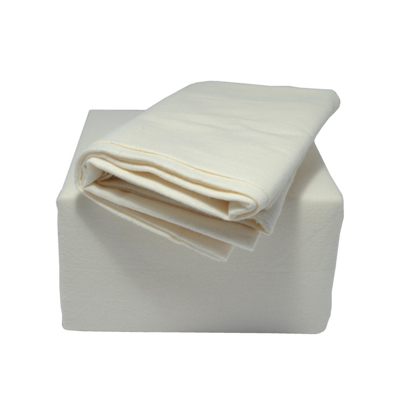 180 Thread Count 100% Brushed Cotton Flat Sheet, Single (3'), Cream