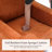 Bronnen Big And Wide Upholstered Orange Cushion Swivel Armchair with Removable Back and Seat Cushion-119558472