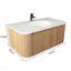 Meuble-lavabo mural 36 po avec lavabo en marbre artificiel Arcora