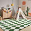 Tapis à poils longs Modern Green / White-1966073828-1965875306