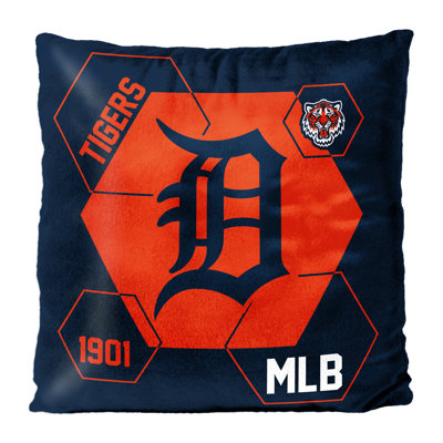 Northwest Mlb Detroit Tigers Connector Velvet Reverse Pillow, Baseball Fan Decor, 16x16 Inches