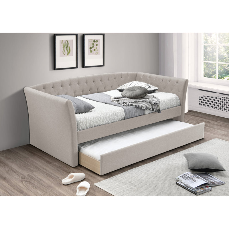 Aroosh Upholstered Daybed, Light Brown
