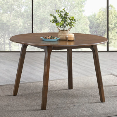 ACME Keiki Round Dining Table, Walnut Finish