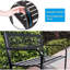 Banc de jardin Banc de jardin Banc d'extérieur pour terrasse en métal Banc de parc avec accoudoirs à dossier en plastique