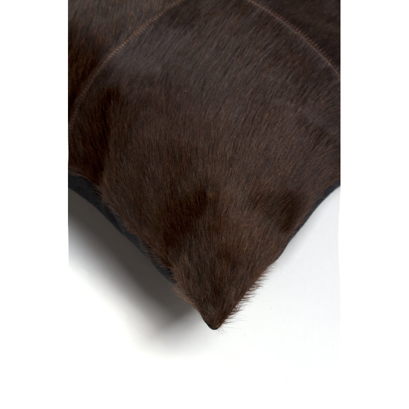 Natural Torino Quattro Color Cowhide Pillow | 2-Pack | 18"x18", Chocolate