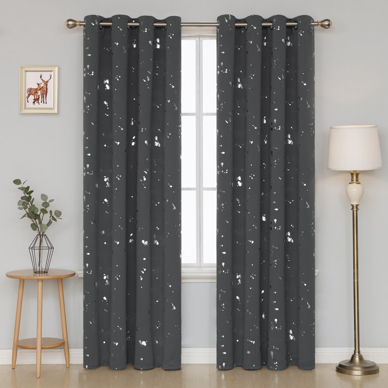 Siskiyou Room Darkening Curtain Pair, 52" W x 84" L, Dark Gray