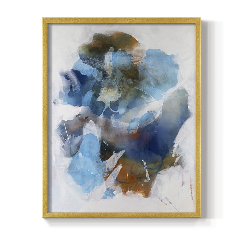 «Misty Blue II», reproduction encadrée - bois massif, H 30 po x l 24 po, Doré