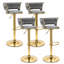 Tabouret tournant en velours-363466215