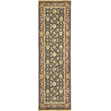 Hand Knotted Oriental Area Rug in Navy/Red