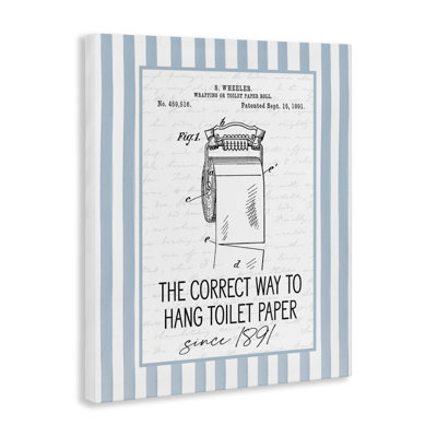 Toile de papier hygiénique Corjust Way, design par lettré et doublé