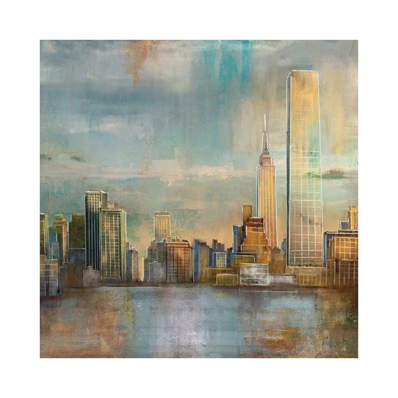 City Skyline by Nan - Wrapped Canvas Print, 30.48 cm H x 30.48 cm W
