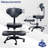 VIVO Black Cross Legged Chair with Wheels