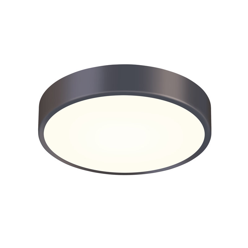 Plafonnier encastré 1 lumière DEL Pi, Bronze noir, H 2 po x l 8 po x P 8 po, 3000 K