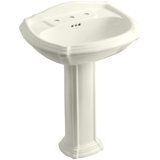 Portrait Ceramic 27" Pedestal Bathroom Sink with Overflow