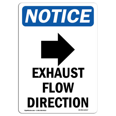 Exhaust Flow Direction Sign
