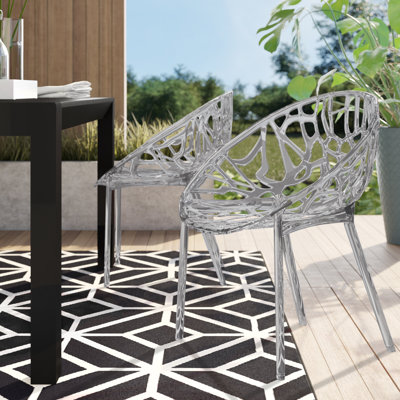 Metrocles Stacking Patio Dining Side Chair by Mercury Row