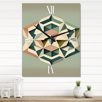 Mid-century Retro Dimensions V Aluminum Wall Clock