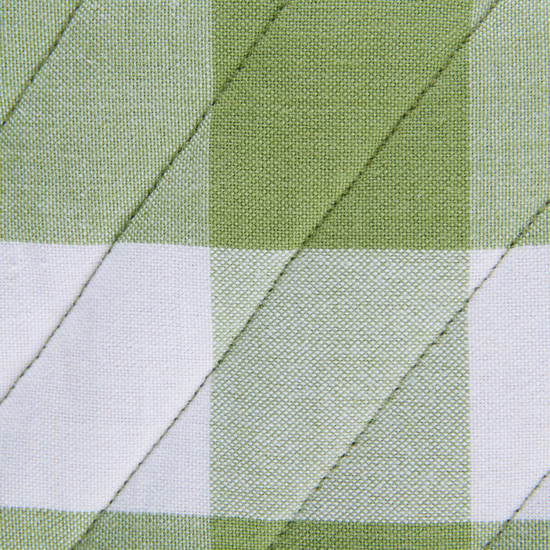 Design Imports Checkered Cotton Potholder Set, Antique Green