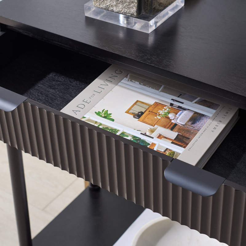 Console 2 tiroirs Thurston, Matte Black