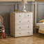 Neptune 5 Drawer Chest, Pink & Oak-317837243