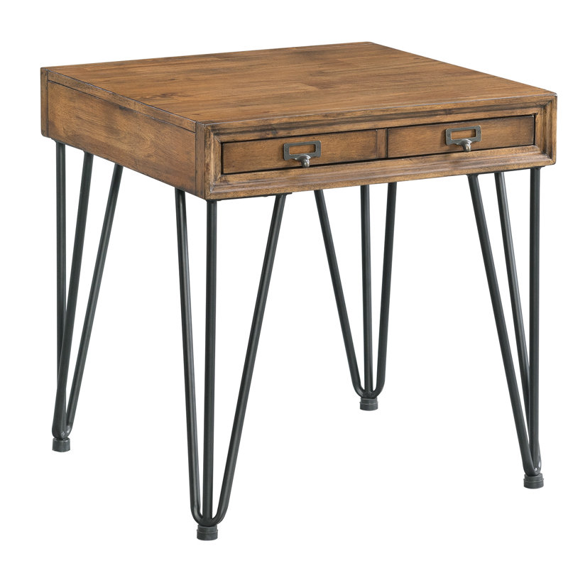 Hannerose Solid Wood Top End Table