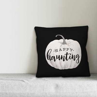  Happy Haunting Pumpkin Throw Pillow Cover