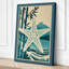 Starfish and Wave Japandi - Wrapped Canvas-655049781-655049771