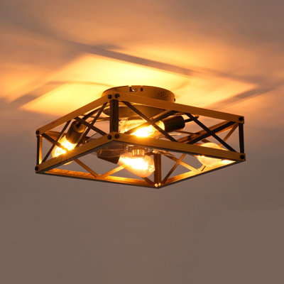 22.6''   Flush Mount   Ceiling Fan  ,Reversible Motor, Dc Remote Control,7 Pcs Pc Blades,6 Speed Ceiling Fan,Timing, For  Bedroom Kitchen Living Room--Not Included Bulbs