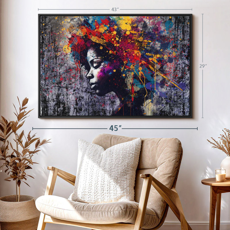 Personnes « Afro Abstract », H 43 po x l 29 po