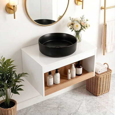 Meuble-lavabo 24 po avec lavabo et tablette de rangement