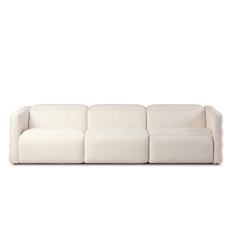 Upholstered 114.75 " Sectional Power Reclining