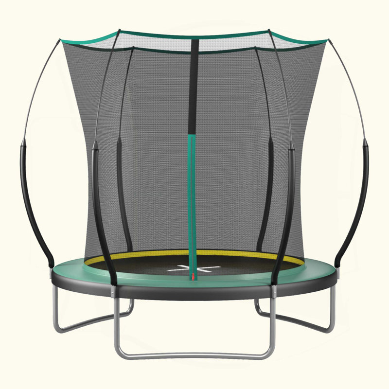 Trampoline 8 pi Springfree No-Gap avec filet de sécurité et poteaux en fibre de verre durable, parfait pour les activités extérieures sécuritaires et amusantes