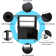 Height Adjustable Rolling AV Cart with Locking Cabinet