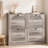 Arched Slim Shoe Cabinet — 4 Flip-Open Drawers + 2 Side Entry Hooks — Holds 16–24 Pairs — 3-Position Adjustable & Removable Shelving — Narrow Entryway Shoe Storage-139082724