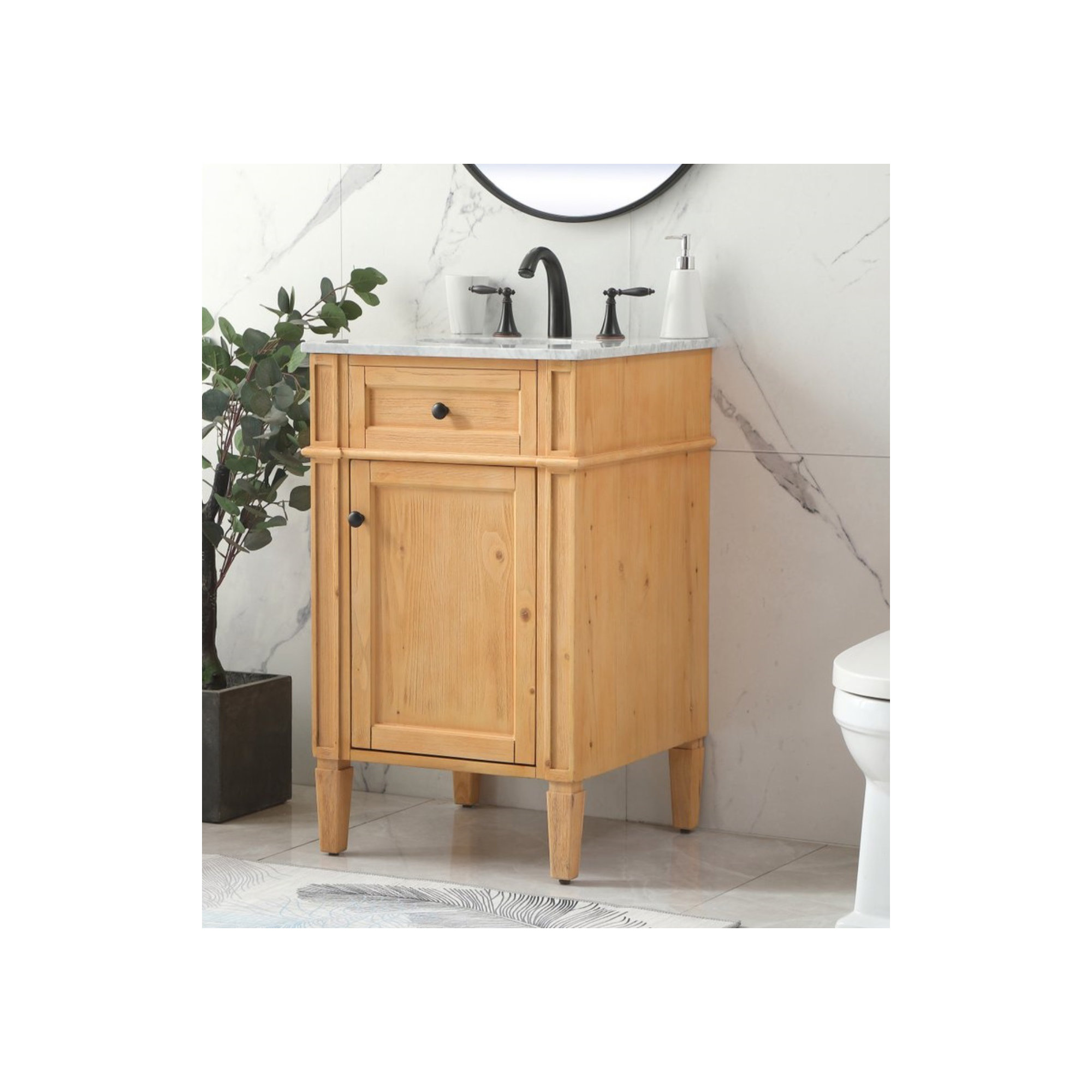 Rivers 21'' Single Bathroom Vanity, Natural