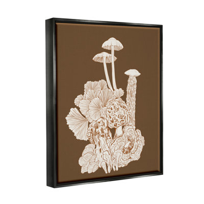 "Mushroom Forest Flora Plants Arrangement" par Ziwei Li - reproduction sur toile flottante