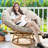 Borset Swivel Powder Coated Steel Outdoor Lounge Chair-532043210-532043208