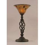 Pierro Eleganté Accent Lamp Shown In Dark Granite Finish With 10" Penshell Resin Shade