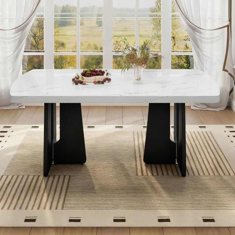 Table de salle à manger Lanaster, Blanc