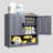 29.97" H Gray Steel Garage Cabinet With Door, Wall - Mounted For Kitchens, Basements, Warehouses, Quick Installation, Adjustable Shelf Design Tool H, Metal Removable Shelves, Smooth Gliding Hinge