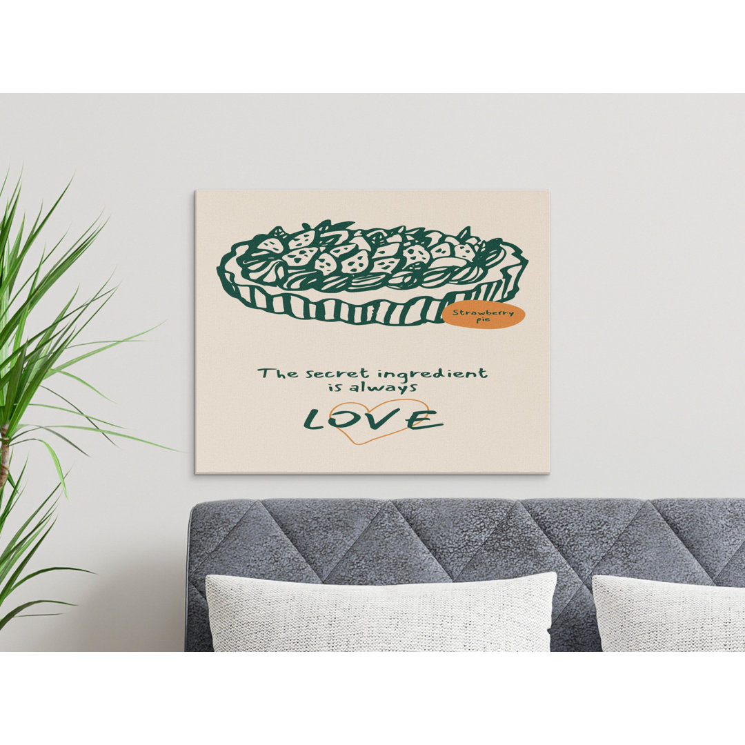 Secret Ingredient Love Kitchen Canvas Print